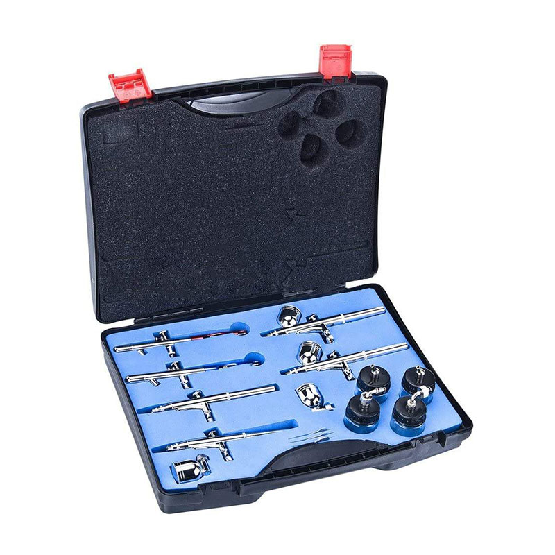 6 피스 에어 브러쉬 키트를 곁들인 완전한 BT-612 임시 문신 에어 브러시 세트 6 피스 에어 브러쉬 키트를 곁들인 완전한 BT-612 임시 문신 에어 브러시 세트